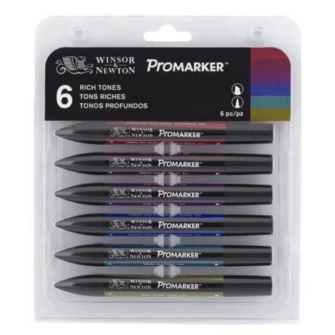 Zestaw Promarkerów Winsor&Newton, 6szt Rich Tones - 4